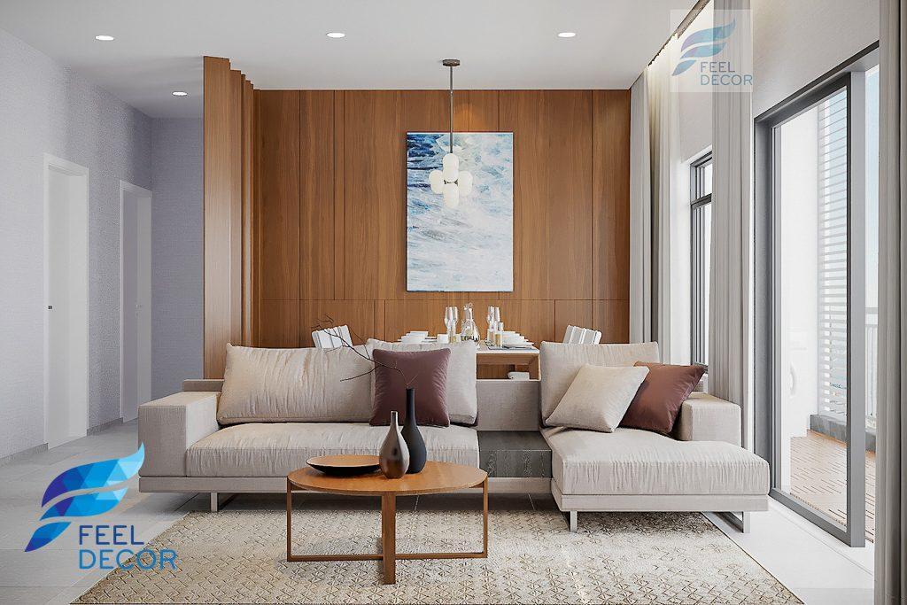 Hình ảnh: Thiết kế thi công nội thất căn hộ 2 phòng ngủ 83m2 chung cư Sunrise Riverside