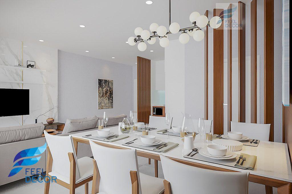 Hình ảnh: Thiết kế thi công nội thất căn hộ 2 phòng ngủ 83m2 chung cư Sunrise Riverside