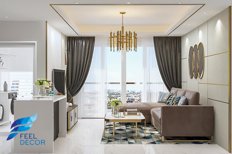 Hình ảnh: Thiết kế thi công nội thất căn hộ 96m2 (2 phòng ngủ) Sarina Condominium KDT Sala