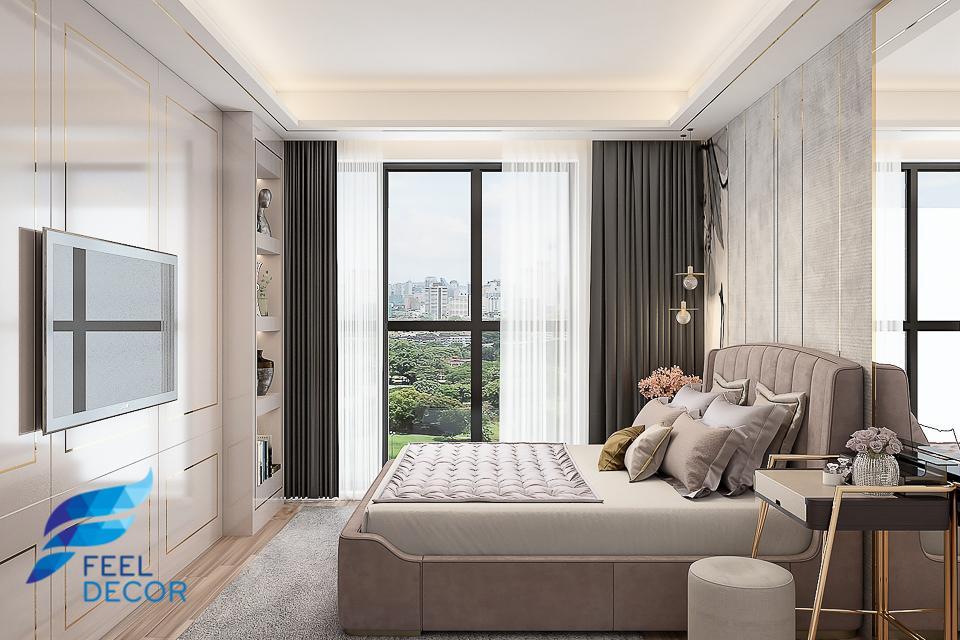 Hình ảnh: Thiết kế thi công nội thất căn hộ 96m2 (2 phòng ngủ) Sarina Condominium KDT Sala