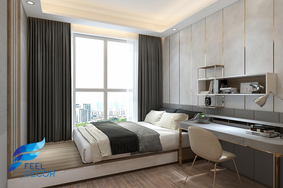 Hình ảnh: Thiết kế thi công nội thất căn hộ 96m2 (2 phòng ngủ) Sarina Condominium KDT Sala