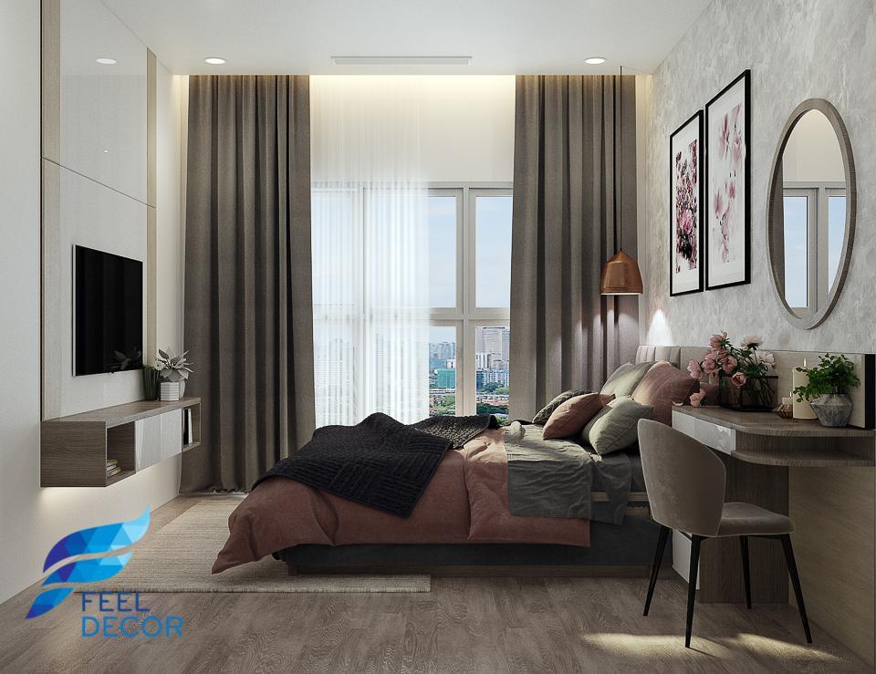 Hình ảnh: Thiết kế thi công nội thất căn hộ 2 phòng ngủ 90m2 chung cư Sadora KĐT Sala