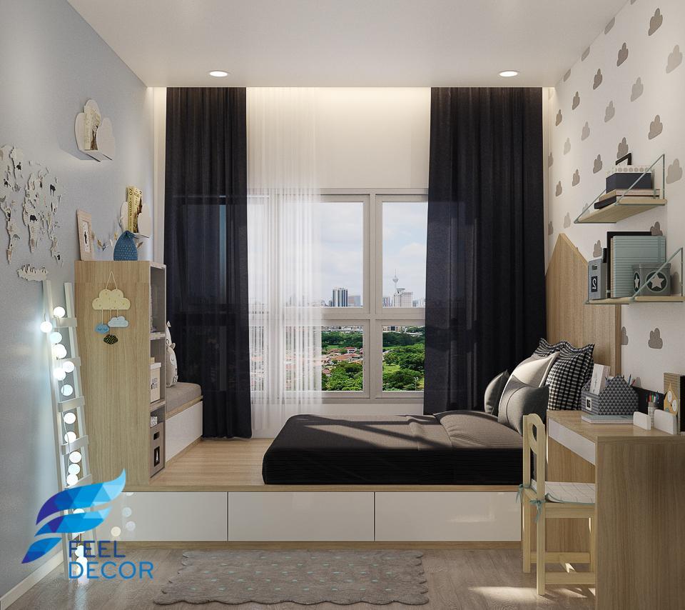 Hình ảnh: Thiết kế thi công nội thất căn hộ 2 phòng ngủ 90m2 chung cư Sadora KĐT Sala