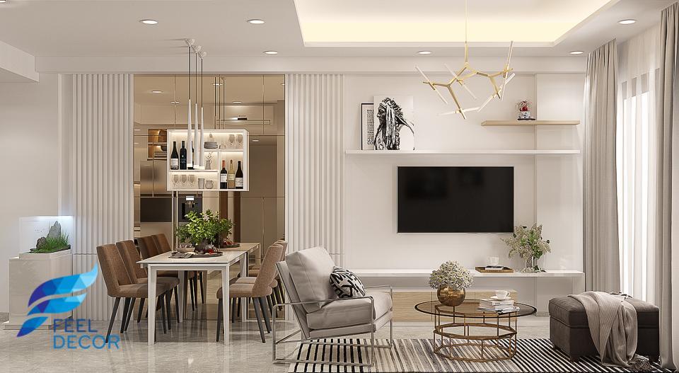 Thiết kế thi công nội thất cho căn hộ chung cư RichStar 3 phòng ngủ 94m2