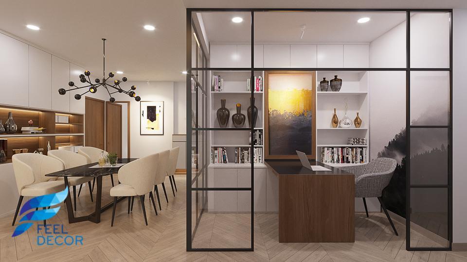 Hình ảnh: Thiết kế thi công nội thất căn hộ 2 phòng ngủ 109m2 chung cư Hà Đô Centrosa