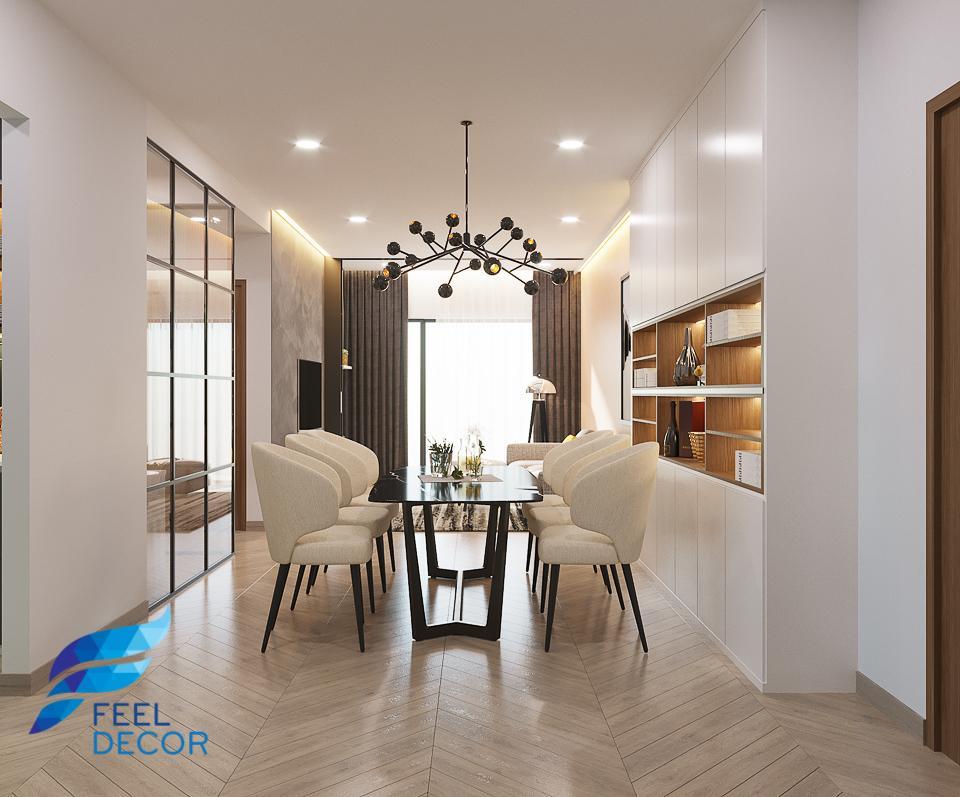 Hình ảnh: Thiết kế thi công nội thất căn hộ 2 phòng ngủ 109m2 chung cư Hà Đô Centrosa