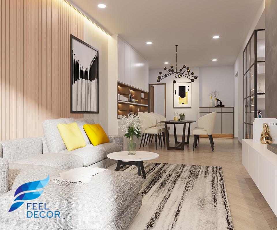 Hình ảnh: Thiết kế thi công nội thất căn hộ 2 phòng ngủ 109m2 chung cư Hà Đô Centrosa