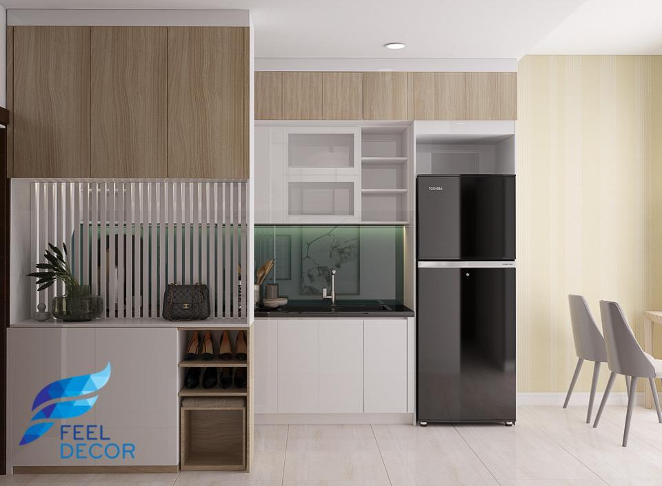 Hình ảnh: Thiết kế thi công nội thất căn hộ 69m2 (2 phòng ngủ) chung cư The PegaSuite