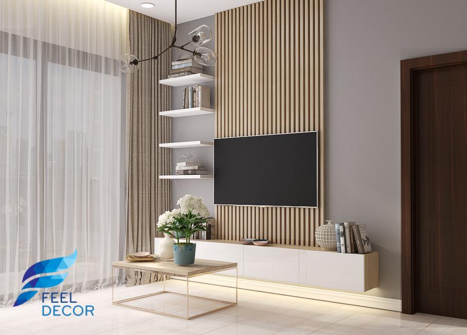 Hình ảnh: Thiết kế thi công nội thất căn hộ 69m2 (2 phòng ngủ) chung cư The PegaSuite