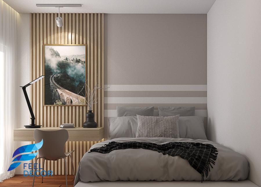 Hình ảnh: Thiết kế thi công nội thất căn hộ 69m2 (2 phòng ngủ) chung cư The PegaSuite