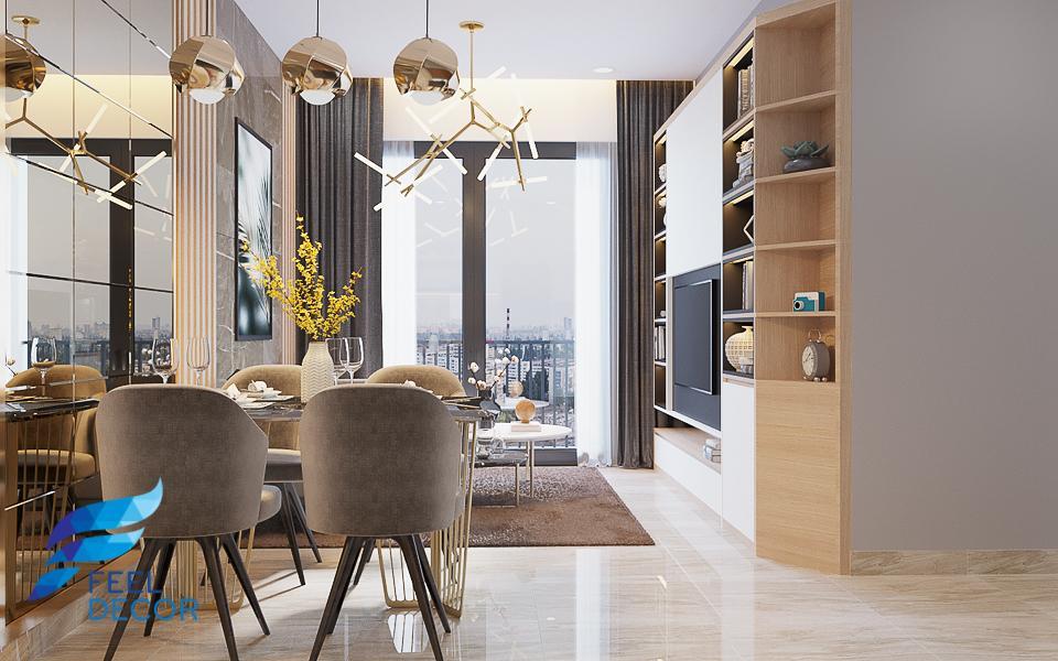 Hình ảnh: Thiết kế thi công nội thất căn hộ 2 phòng ngủ 81m2 chung cư Masteri An Phú