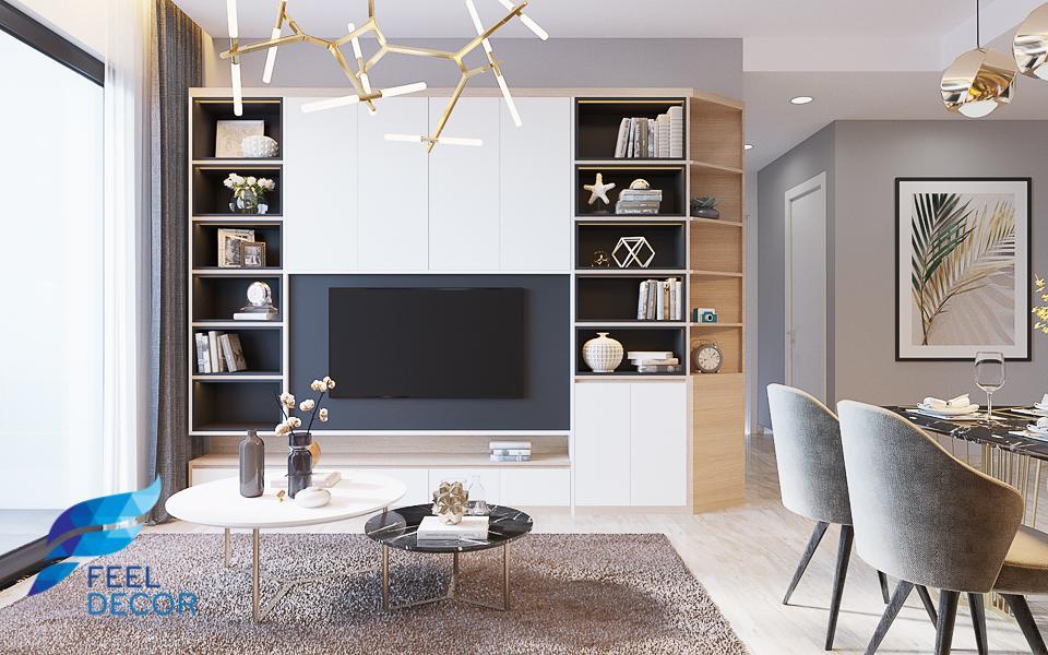 Hình ảnh: Thiết kế thi công nội thất căn hộ 2 phòng ngủ 81m2 chung cư Masteri An Phú