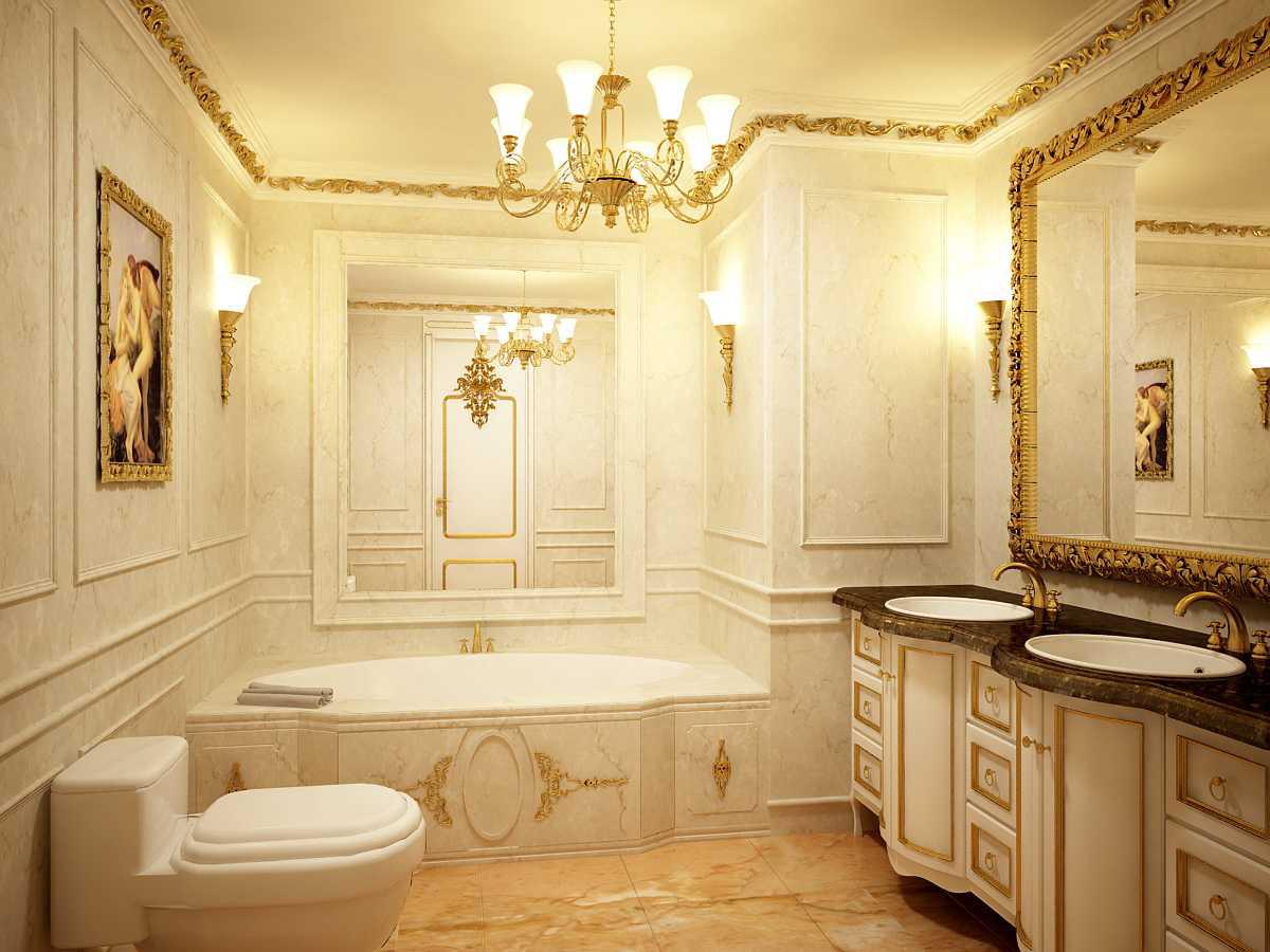 phòng vệ sinh phong cách cổ điển