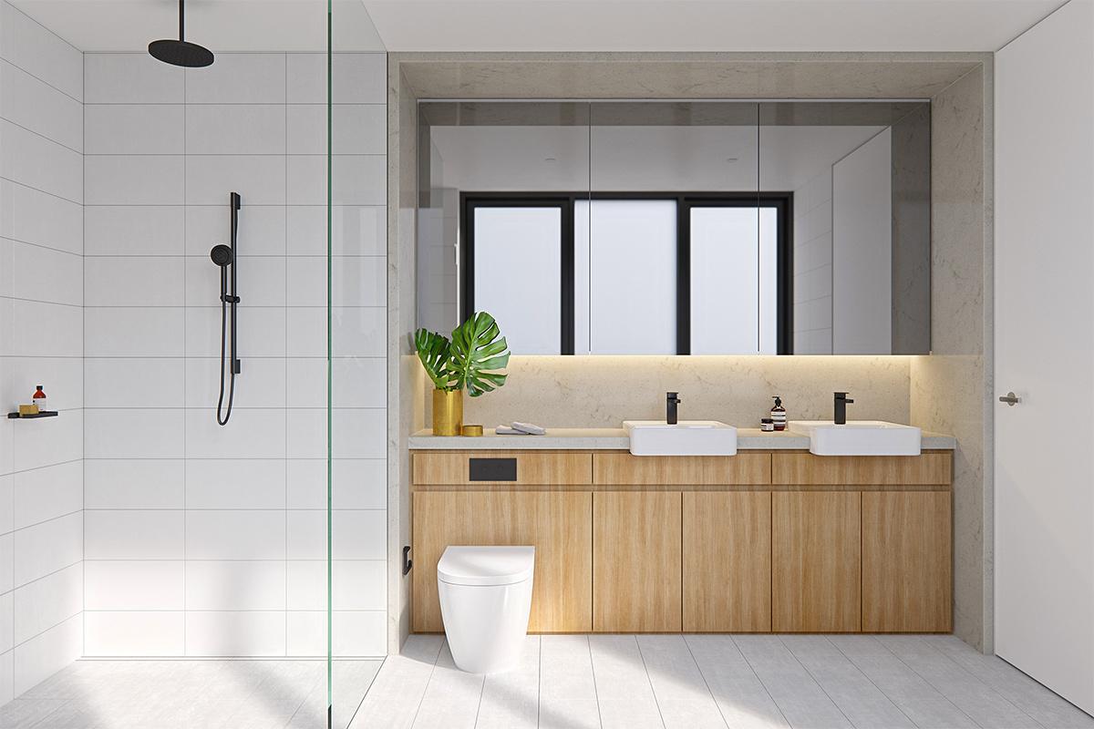 phòng vệ sinh theo phong cách minimalism