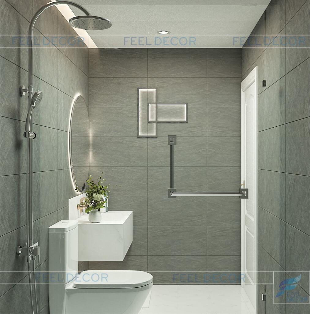 Hình ảnh 3D nội thất phòng vệ sinh căn hộ 95m2 chung cư Masteri An Phú