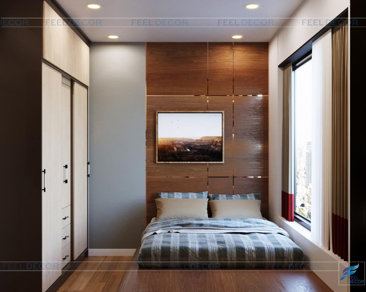 Hình ảnh 3D phòng bếp căn hộ 106m2 3 phòng ngủ chung cư Masteri An Phú