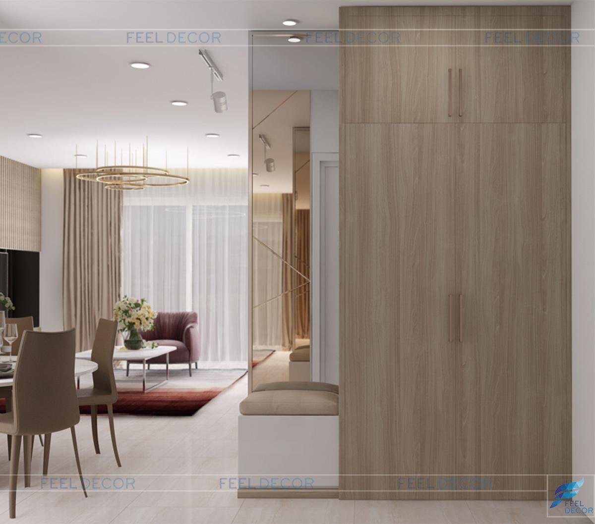 Thiết kế thi công nội thất căn hộ 110m2 chung cư Saigon Royal – Chủ đầu tư Chị Quỳnh