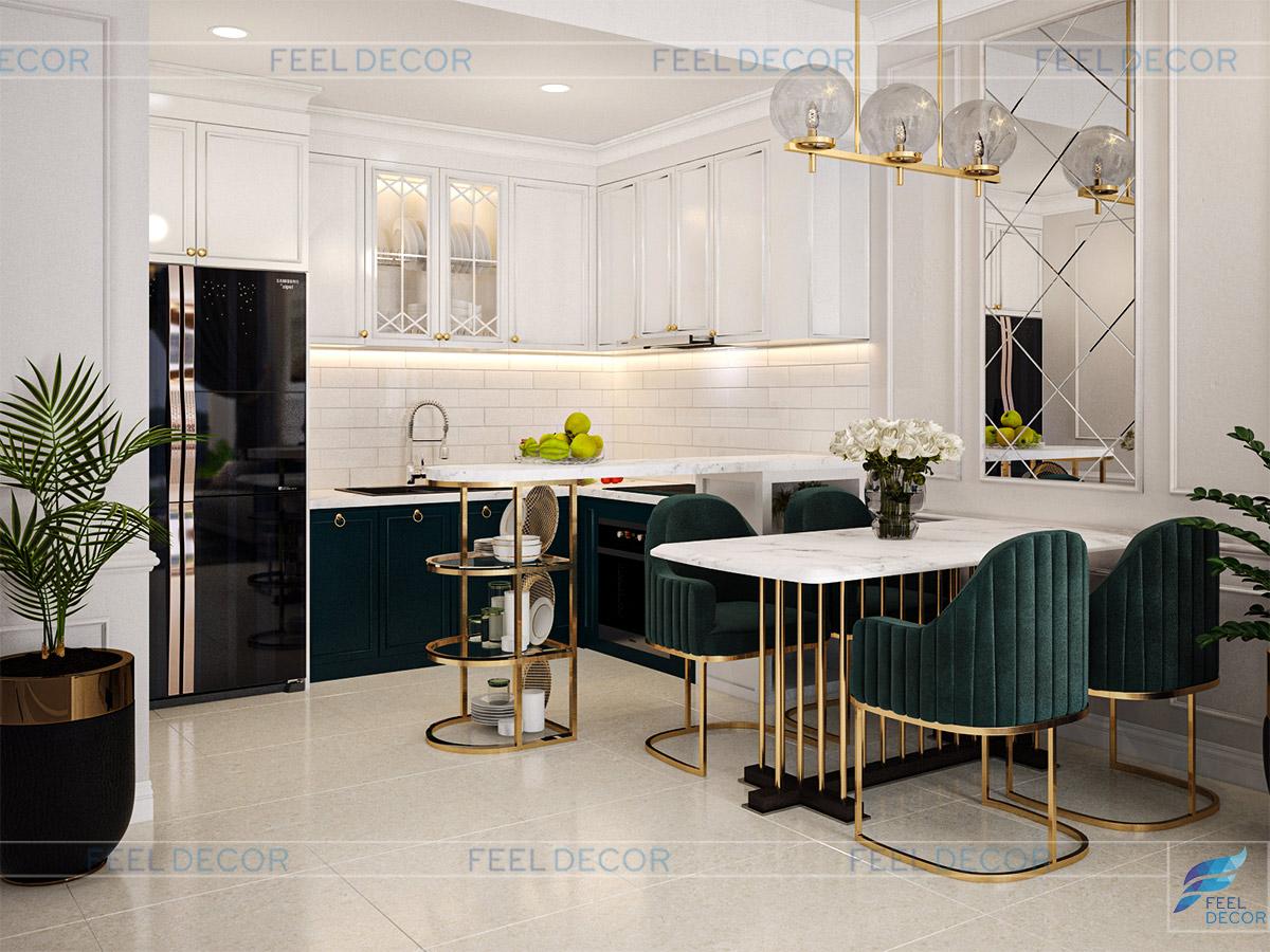 Thiết kế thi công nội thất căn hộ 73m2 chung cư Golden Mansion – Chủ đầu tư Cô Tú