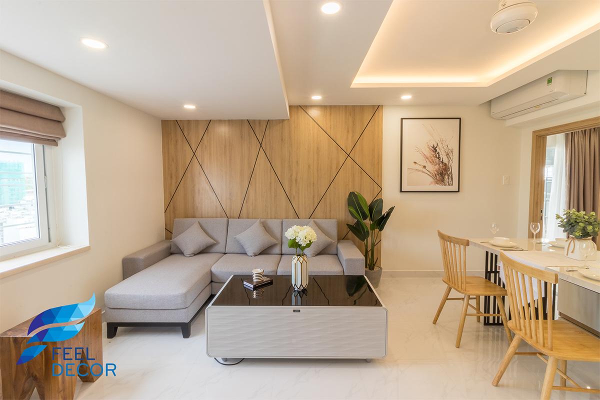Thiết kế thi công nội thất căn hộ 73m2 chung cư Miếu Nổi – Chủ đầu tư Chị Vân