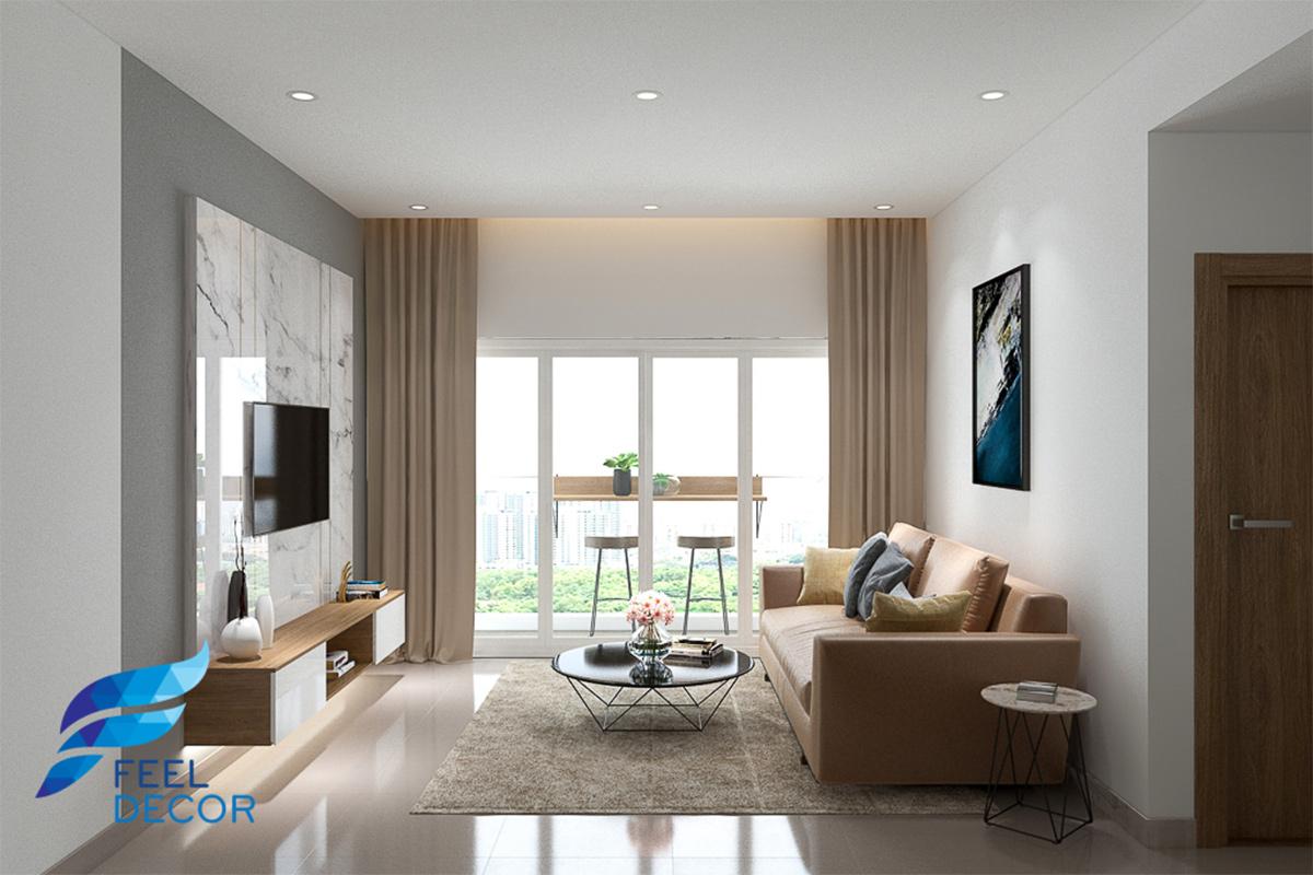 Thiết kế thi công nội thất căn hộ 82m2 chung cư Sadora – Chủ sở hữu Chị Vy
