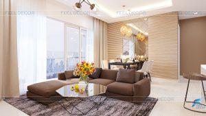 Thiết kế thi công nội thất căn hộ 90m2 2 phòng ngủ chung cư Diamond Island – Chủ đầu tư anh Việt Anh