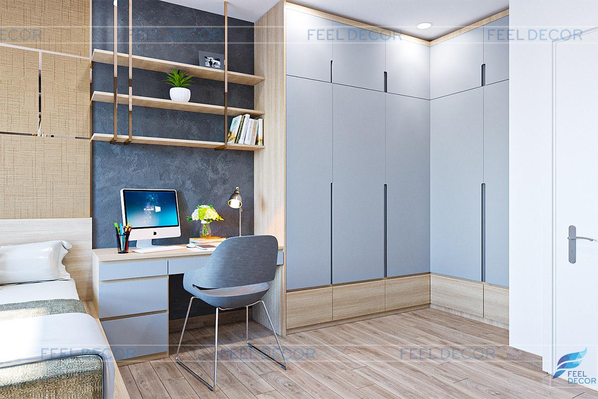 Thiết kế thi công nội thất căn hộ 90m2 2 phòng ngủ chung cư Diamond Island – Chủ đầu tư anh Việt Anh