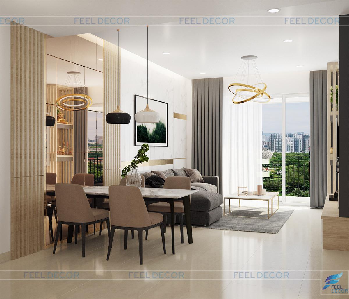 Thiết kế thi công nội thất căn hộ 97m2 chung cư Sunrise Riverside – Chủ đầu tư Chị Thảo
