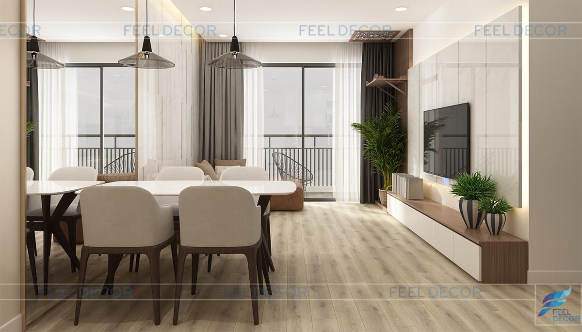 Thiết kế thi công nội thất căn hộ chung cư Sunrise Riverside – Chủ đầu tư chị Nga