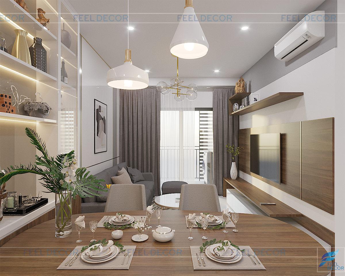 Thiết kế thi công nội thất căn hộ chung cư The Sun Avenue – Chủ đầu tư chị Kim