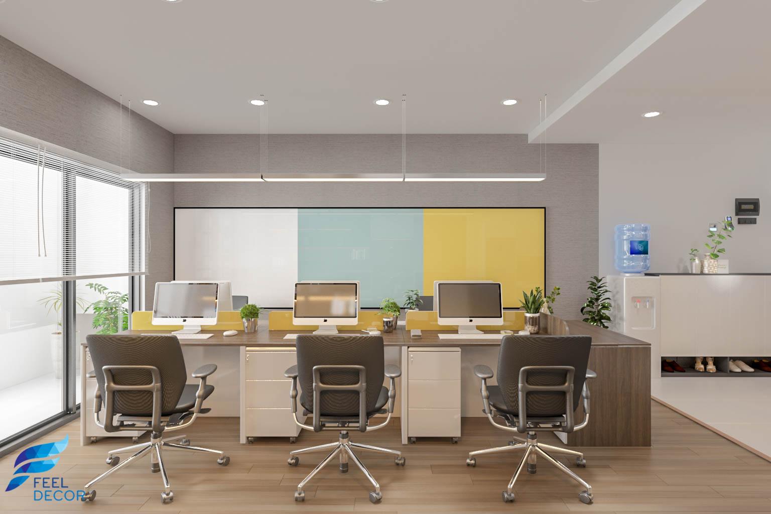Thiết kế nội thất phòng làm việc căn hộ Officetel chung cư Saigon Royal