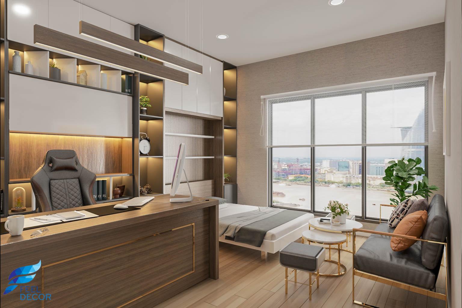 Thiết kế nội thất căn hộ Officetel chung cư Saigon Royal