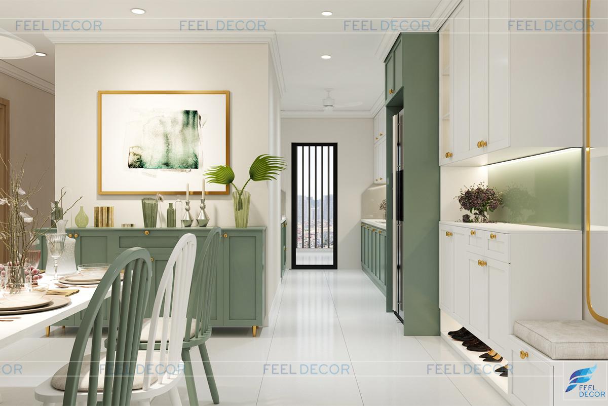 Thiết kế nội thất phòng bếp chung cư Celadon city