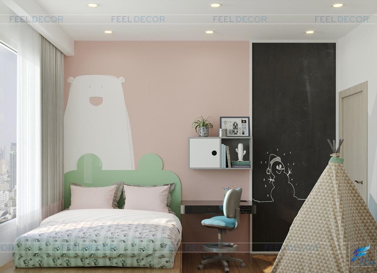 Thiết kế nội thất phòng ngủ trẻ em chung cư Hà Đô Centrosa Garden