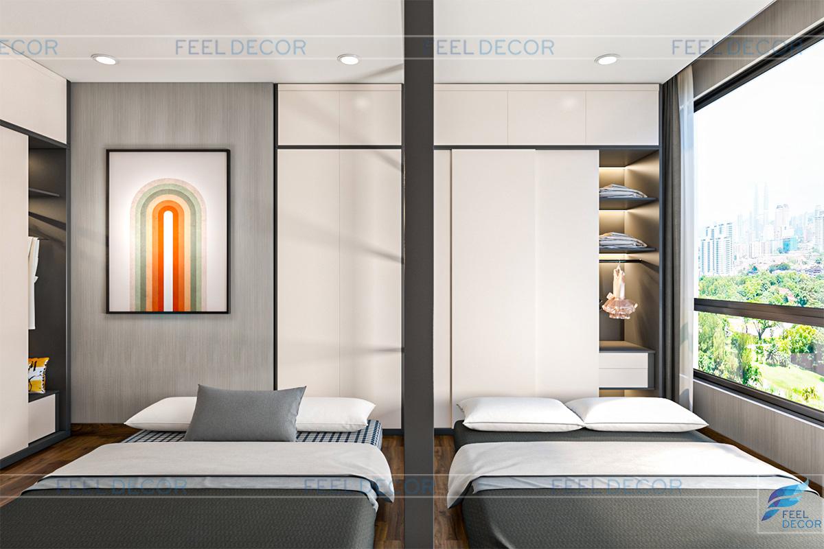 Thiết kế thi công nội thất căn hộ 133m2 3 phòng ngủ chung cư LandMark 6 – Chủ đầu tư anh Khang