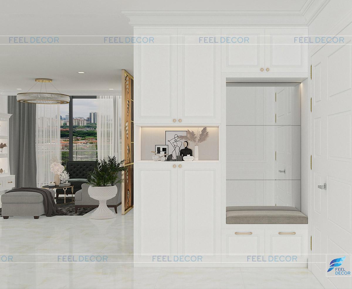Thiết kế nội thất phòng khách căn hộ chung cư Vinhome Bason