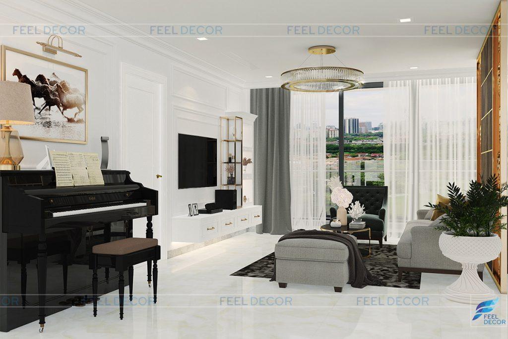 Thiết kế thi công nội thất căn hộ 4 PN chung cư Vinhome Bason - Chủ đầu ...