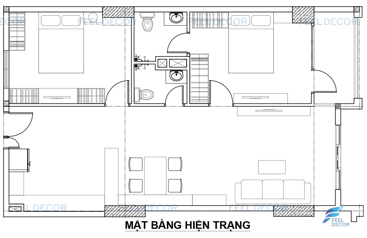 Thiết kế thi công nội thất căn hộ Vũng Tàu Center – Chủ đầu tư chị Ngọc Mai
