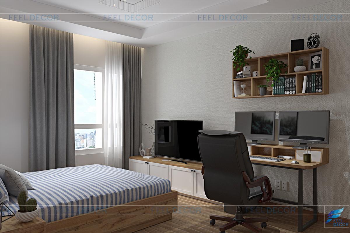 Thiết kế nội thất phòng ngủ căn hộ Xi Riverview Palace