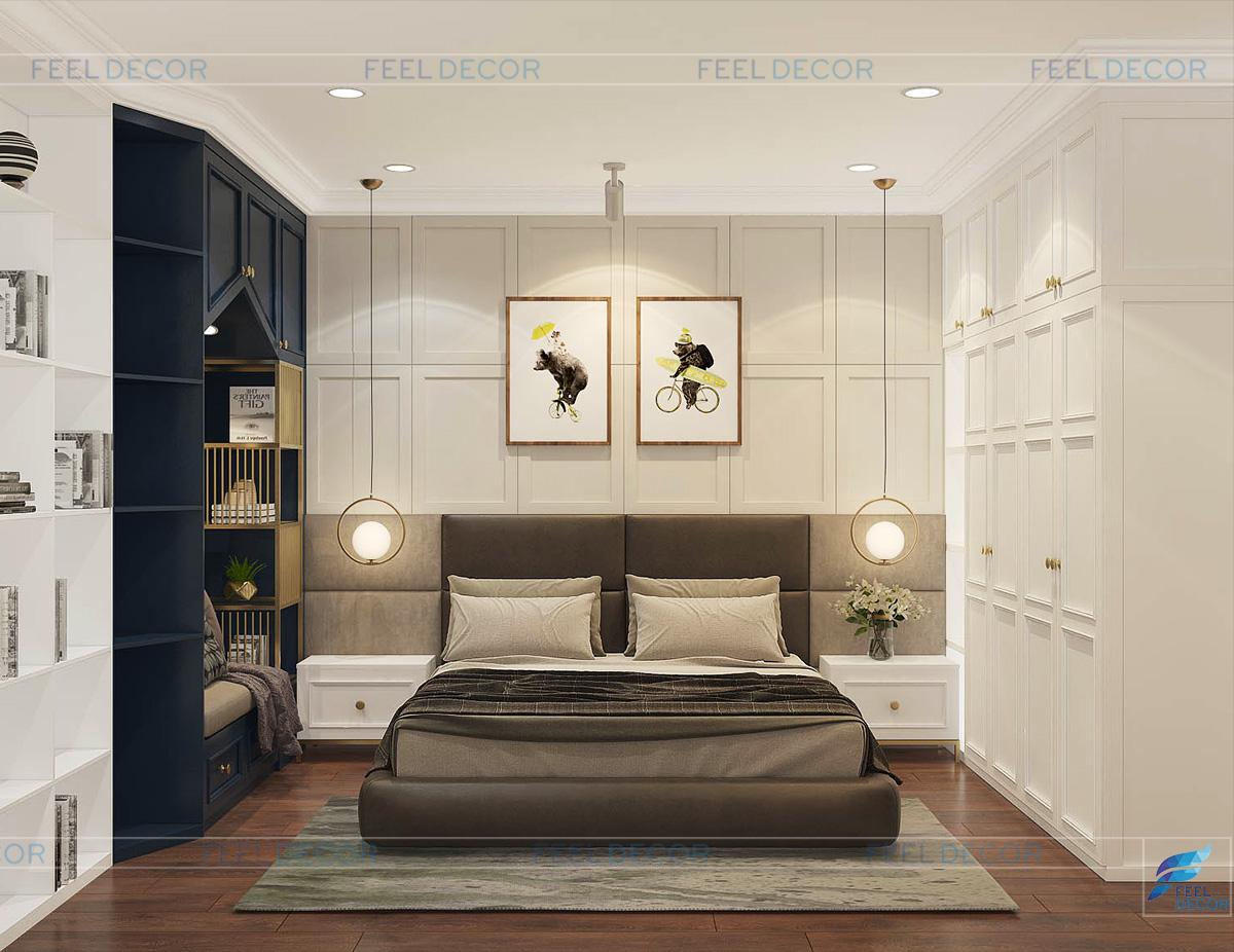 Thiết kế thi công nội thất phòng ngủ nhà phố Bình Dương
