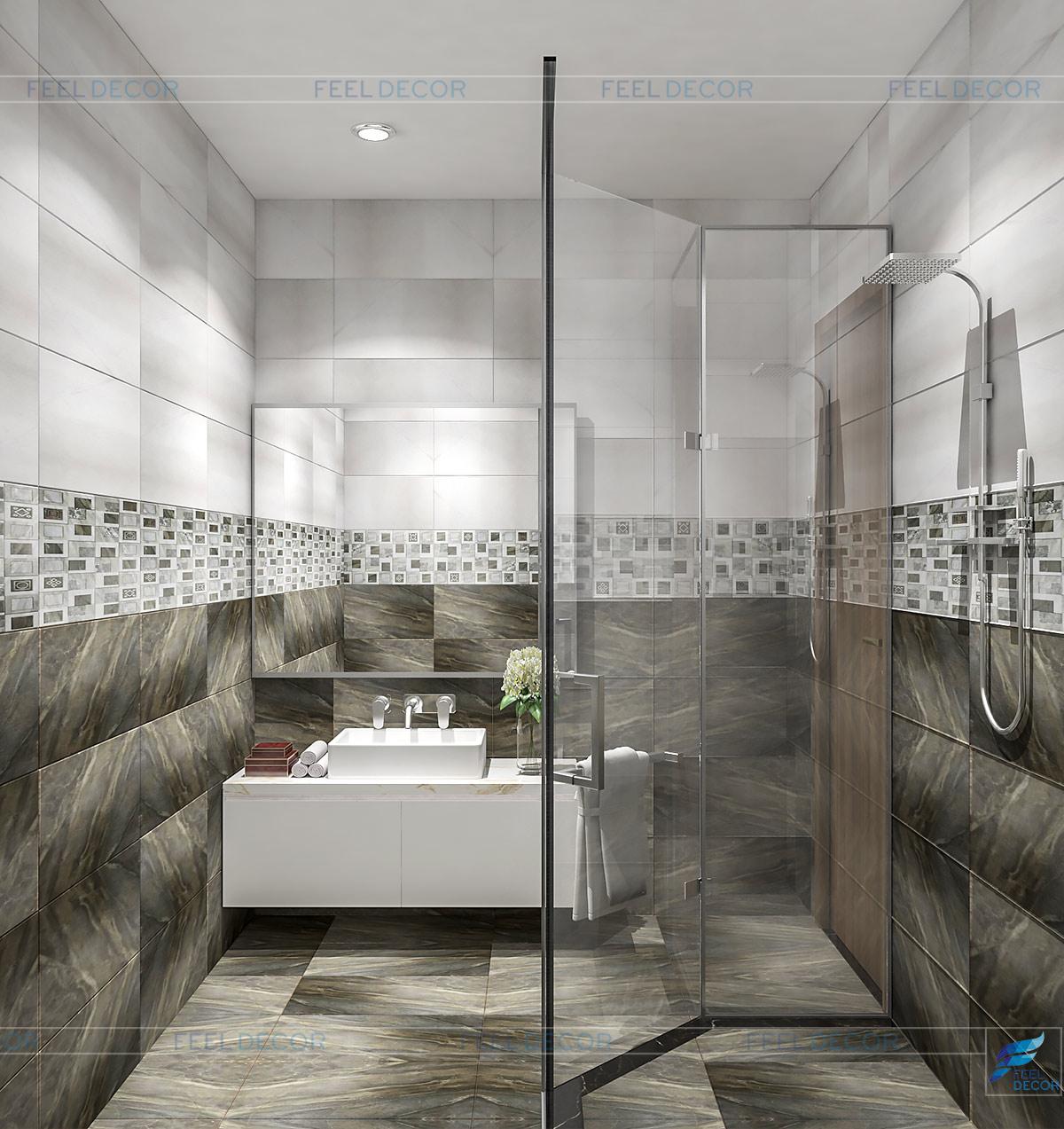 Hình ảnh 3D nội thất phòng ngủ master nhà phố quận 9