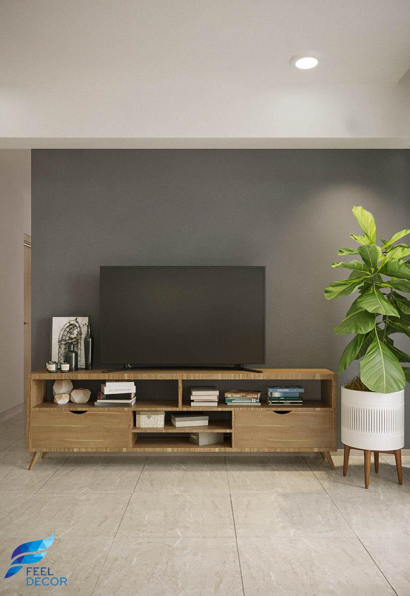 Thiết kế nội thất phòng khách của căn hộ 109,5m2