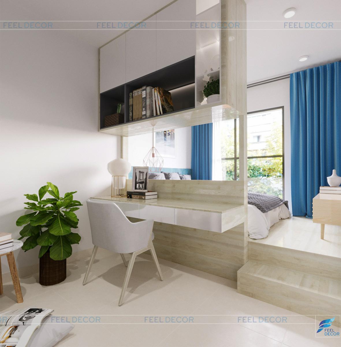 Thiết kế thi công nội thất phòng ngủ căn hộ chung cư Sài Gòn Royal