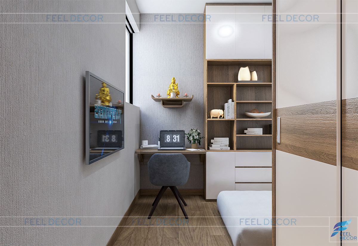 Thiết kế thông minh giúp căn phòng nhỏ tối ưu công năng và thẩm mỹ.