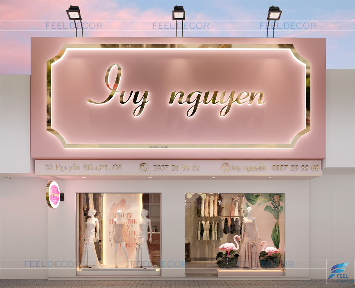 Mặt tiền đường của shop thời trang IVY Nguyễn